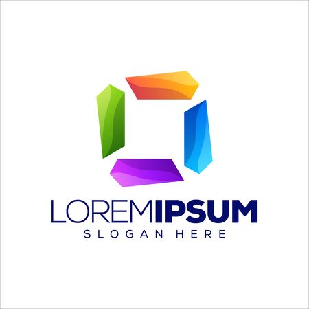 colorful logo design vector illustrationのイラスト素材