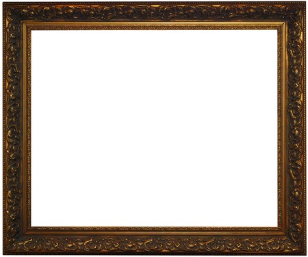 Classical bronze frame with clipping pathの写真素材