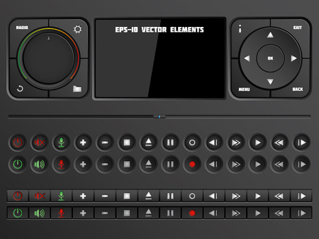 Player buttonsのイラスト素材