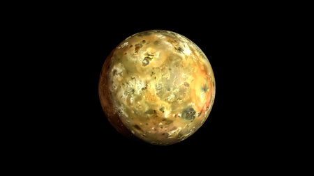 IO Planet Solar System background illustration space