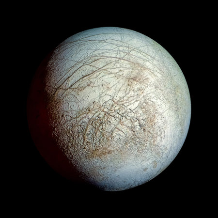 Europa Planet Solar System space isolated illustrationの写真素材