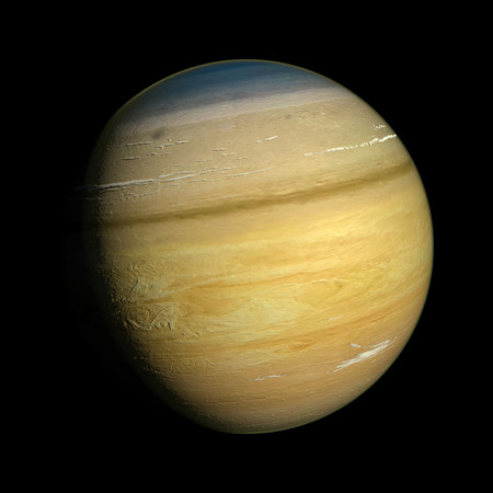 Saturn Planet Solar System space isolated illustrationの写真素材