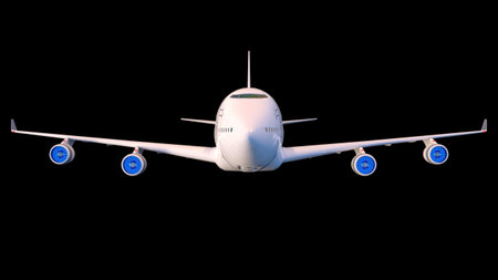 Boeing-747. travel Plane isolaited air transport model