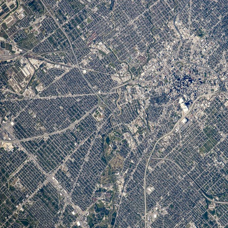 Earth top view from space.の写真素材