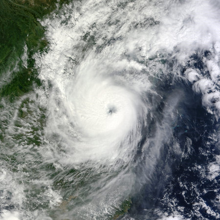 View of Global storm from space.