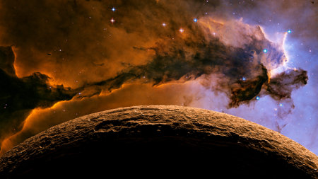 Fantasy Alien Exo Planet isolated galaxy space