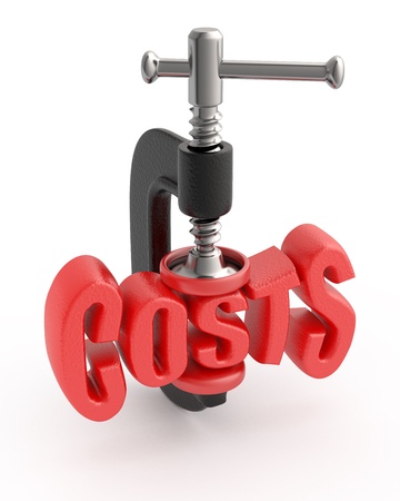 Word cost in clamp, costs reduction concept.の写真素材