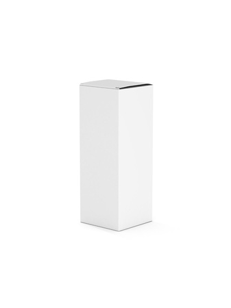 Blank white vertical box . 3d illustrationの写真素材