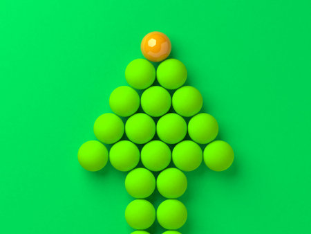 Arrow of the balls with the leader or leadership concept illustration.