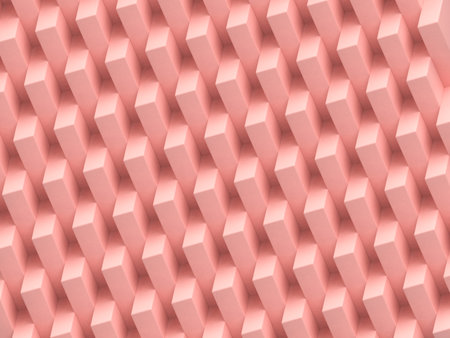 Pink abstract texture from blocks. 3d rendered background art style.