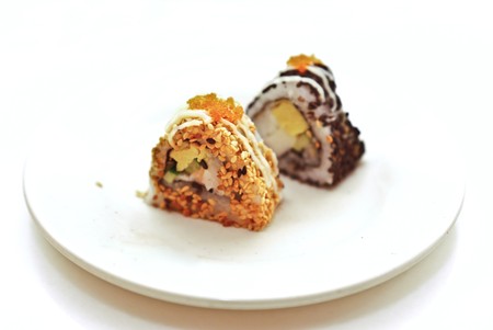 sushi  on white backgroundの写真素材