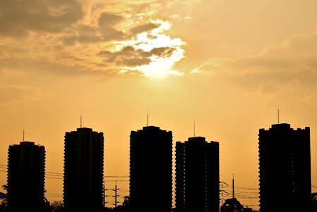 skyscraper in bangkok cityの写真素材