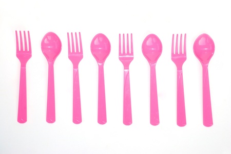 plastic spoon の写真素材