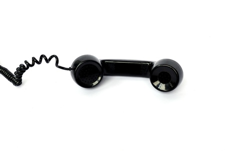 old telephone on the white backgroundの写真素材