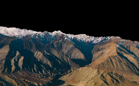mountain isolated on black background