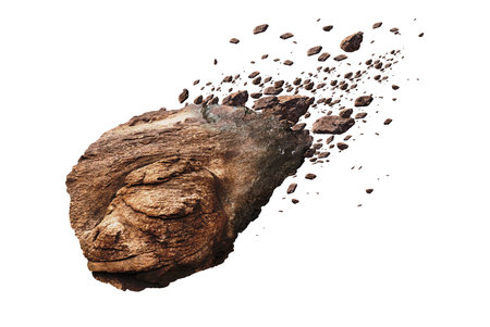 rock isolated on White background.