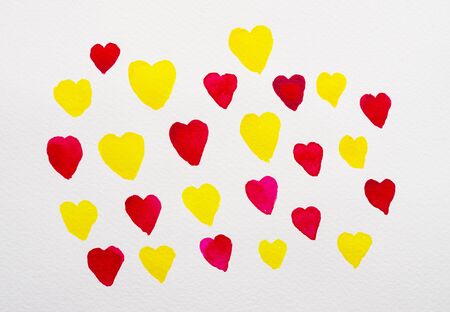 watercolor heart background.の写真素材