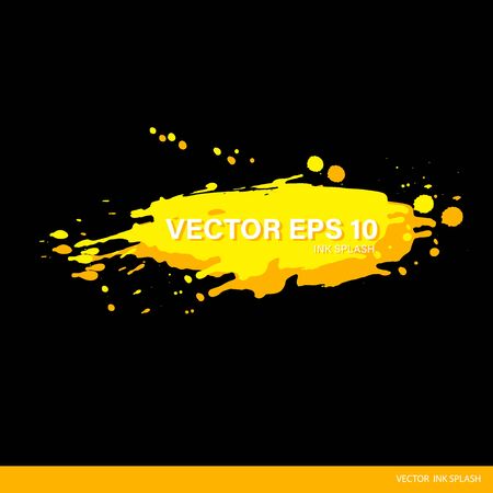 Vector ink splashes. Abstract ink splatter,のイラスト素材