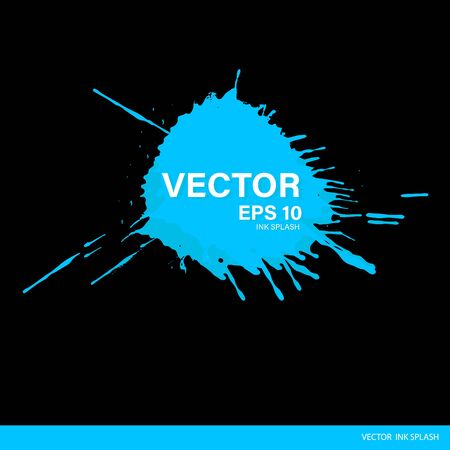 Vector ink splashes. Abstract ink splatter,のイラスト素材