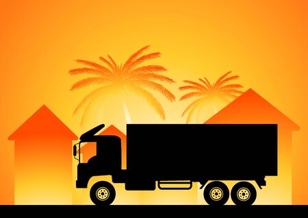 Trucking and delivery concept design.のイラスト素材