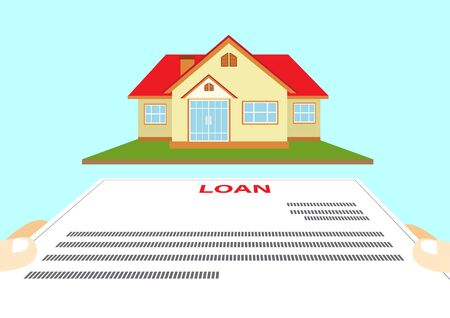 Request house loan.vector illustrationのイラスト素材