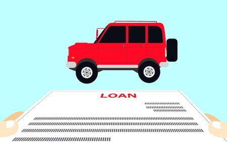 Request a car loan.vector illustrationのイラスト素材