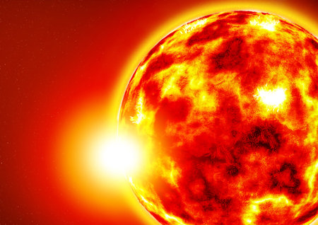 The Sun.Burning of the sun