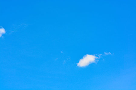 Cloud in the blue sky.