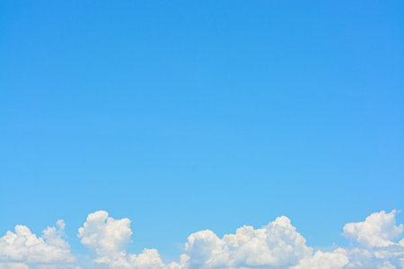 Cloud in the blue sky.