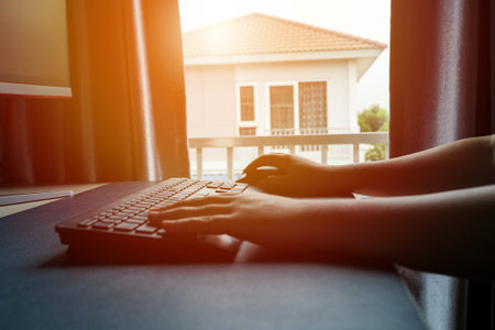 She is working from home during the pandemic.