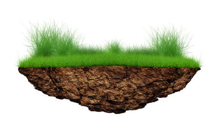 The floating island on white background.の写真素材