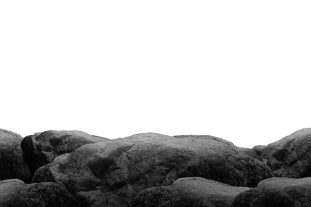 rock isolated on white backgroundの写真素材