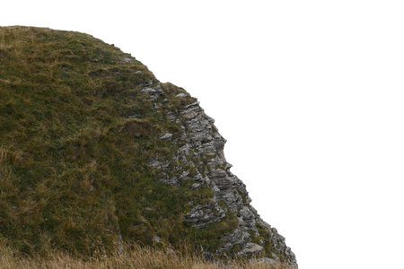 Rock isolated on white background.の写真素材