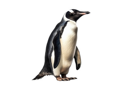 penguin isolated on white background.の素材