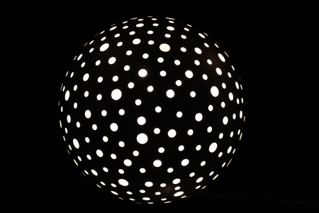 Polka dot light sphereの写真素材