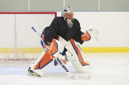 Anders Nilsson - New York Islanders - Summer camp in Sweden for ice hockey goalies (2012-06-27 to 2012-06-30).のeditorial素材