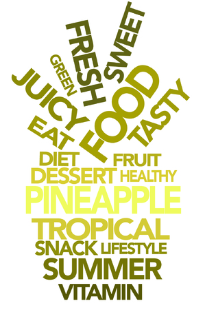 Pineapple typographyのイラスト素材