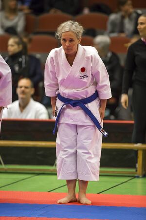 Karate Shotokan, Kata and Kumite - JKA Cup Pitea Sweden, april 22nd 2018 in "Norrmalmia Sporthall". EDITORIALのeditorial素材