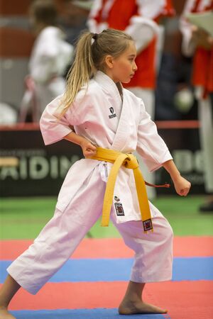 Karate Shotokan, Kata and Kumite - JKA Cup Pitea Sweden, april 22nd 2018 in "Norrmalmia Sporthall". EDITORIALのeditorial素材