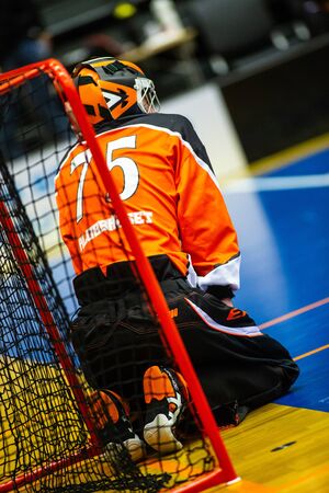 Lulea, Sweden - february 25, 2017: Lulea Energi Arena, Floorball division 1, IBK Lule vs Skellefte IBK - EDITORIALのeditorial素材