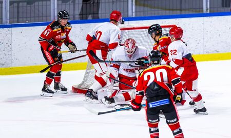 Lulea, Sweden - september 06, 2018: COOP Norrbotten Arena, Swedish Hockey League SHL, Lulea Hockey vs Timra IK - EDITORIAL (2-0 Lulea)のeditorial素材