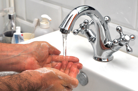 Hand washingの写真素材