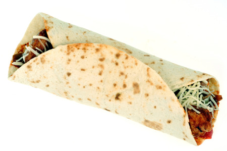 Fajita on a white backgroundの写真素材