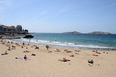 Catalan Beach in Marseilleのeditorial素材