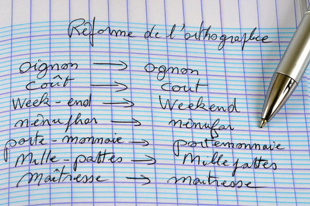 Spelling reform conceptの写真素材