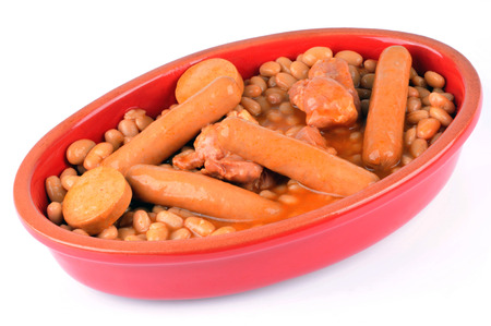 Cassoulet in a dishの写真素材