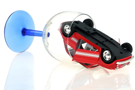 Concept of drunk drivingの写真素材