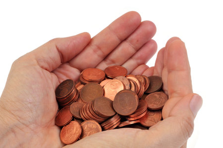 Coins in hand