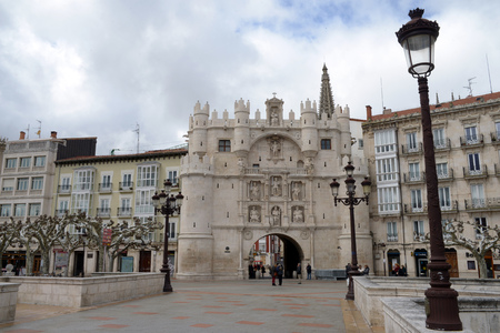 Santa Maria Gate in Burgosのeditorial素材