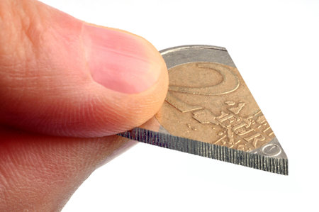 Piece of two euro coin